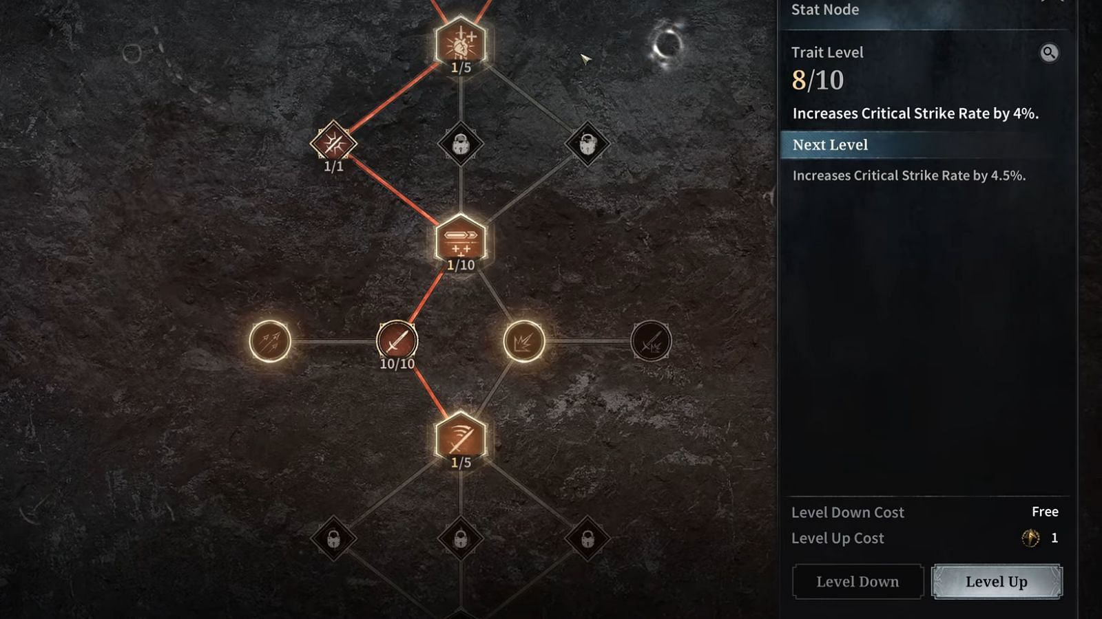 Attack Trait Tree (Image via Youtube/@AhkTaar Prime || Netmarble)